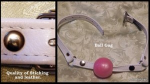 leather ball gag collage